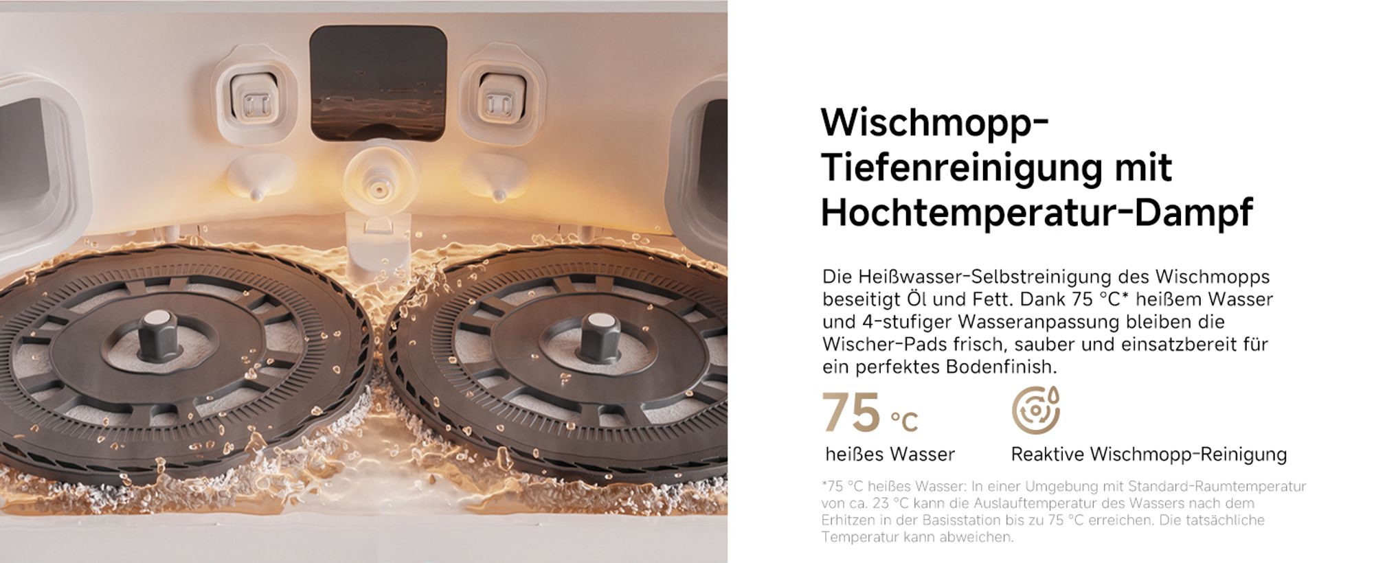 Dreame L40 Ultra AE Roboterstaubsauger mit Wischfunktion 2in1, 19000 Pa Saugleistung, 75 °C Selbstreinigung, Anti-Tangle, Dual-Line-Laser, Weiß