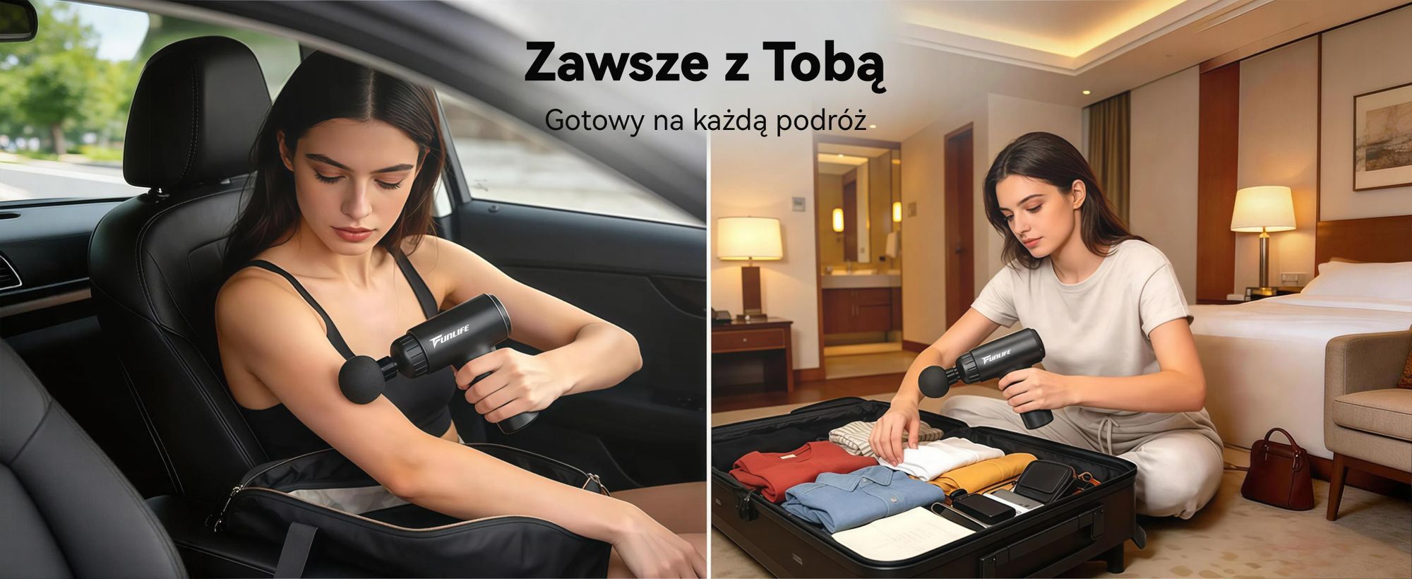 Mini masażer i urządzenie do rozluźniania mięśni FunLife M2, głębokość masażu 12 mm, 6 stopni intensywności, 4 nasadki masujące, zasilanie USB-C, cichy (<45 dB), waga zaledwie 0,5 kg, kolor: miętowa zieleń