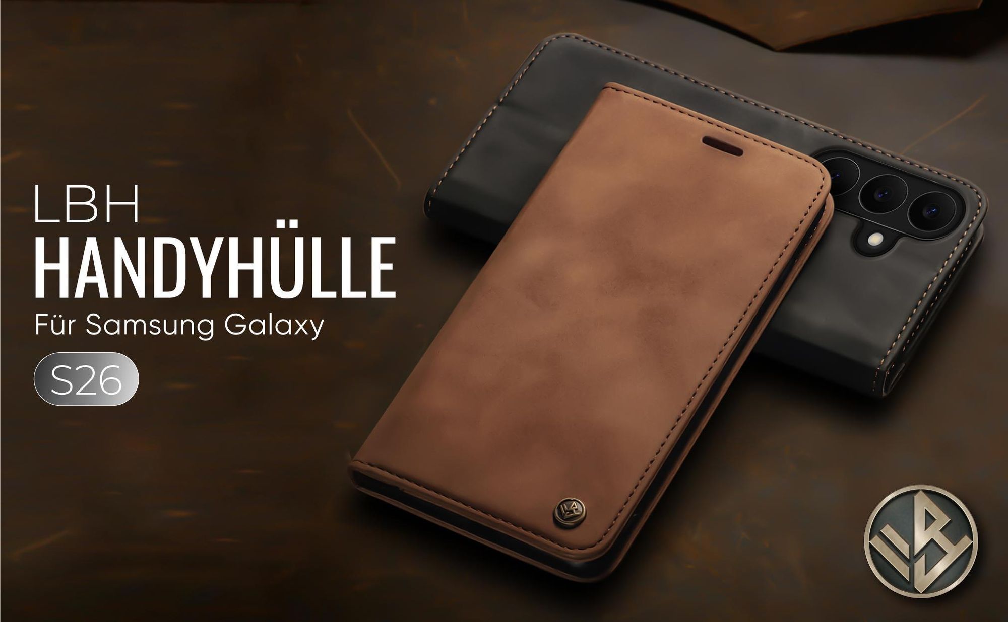 Hochwertige Klapphülle für Samsung Galaxy S26 im klassischen Design