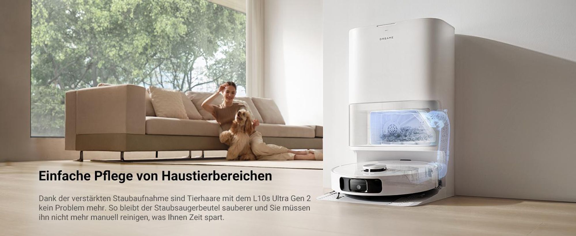 Dreame L10s Ultra Gen 2 Saugroboter mit Wischfunktion,MopExtend™ RoboSwing-Technologie, 10.000 Pa Vormax™-Saugkraft,vollautomatischer Basisstation