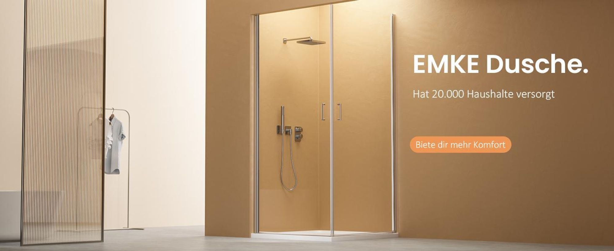 EMKE Duschkabine 90x90cm Eckeinstieg mit 2 Pendeltür Drehtür Duschabtrennung Nano Beschichtung ESG Sicherheitsglas Hebe-Senk-Funktion Höhe: 195cm
