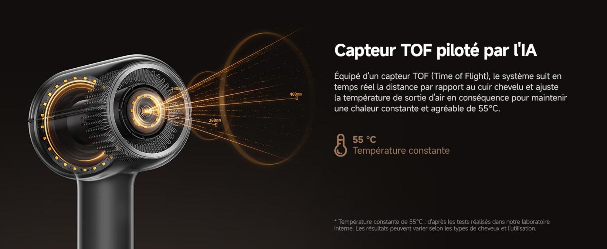 MOVA SHINE 20 Sèche-cheveux Argenté – Contrôle intelligent de la température, séchage rapide et soin capillaire multi-styles