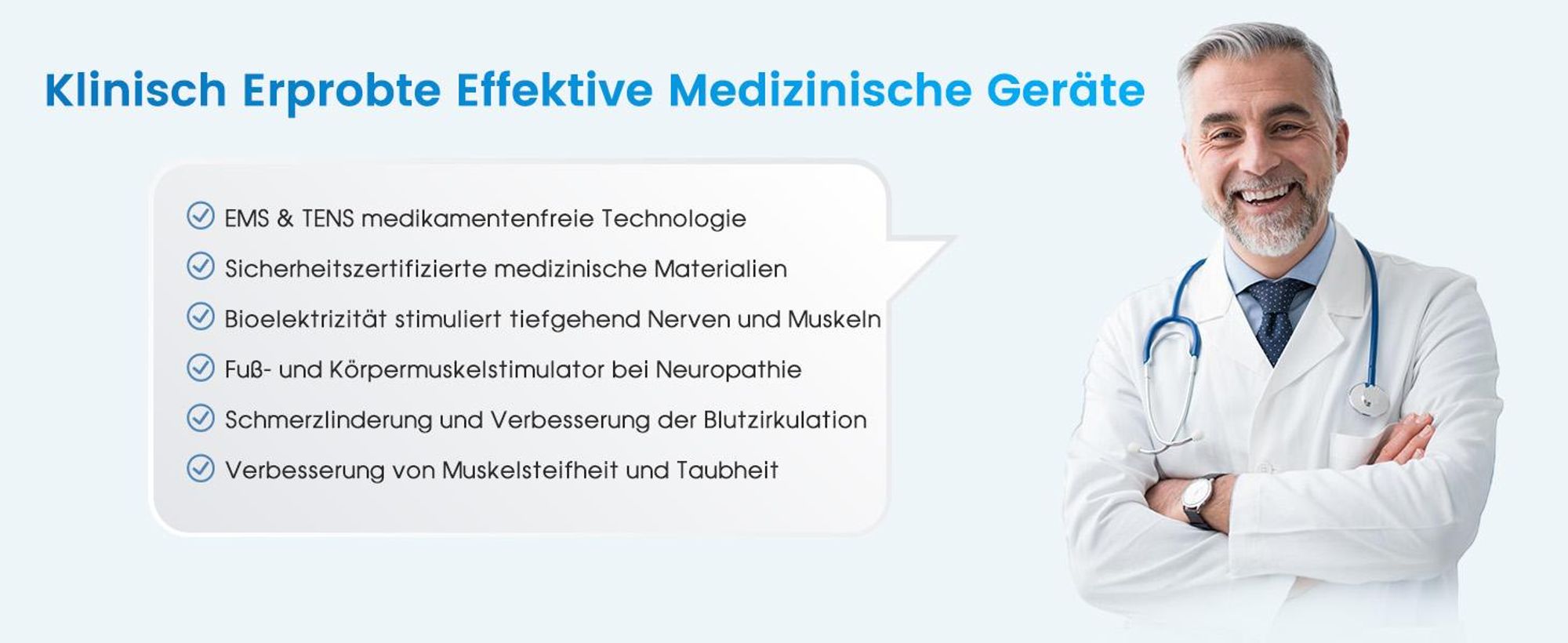 EMS Fußmassagegerät mit TENS – Durchblutungsstimulator für Beine & Füße gegen Müdigkeit, Schmerzen & Neuropathie