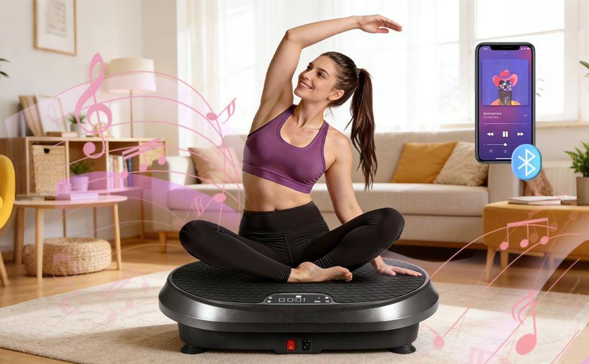 vibration sportgeräte Relife Sports Vibration Plate for Magnetic Foot Massage Plate Exercise Body  Workout for Women,Capacity Weight 440LbS SummerVibes main image 1