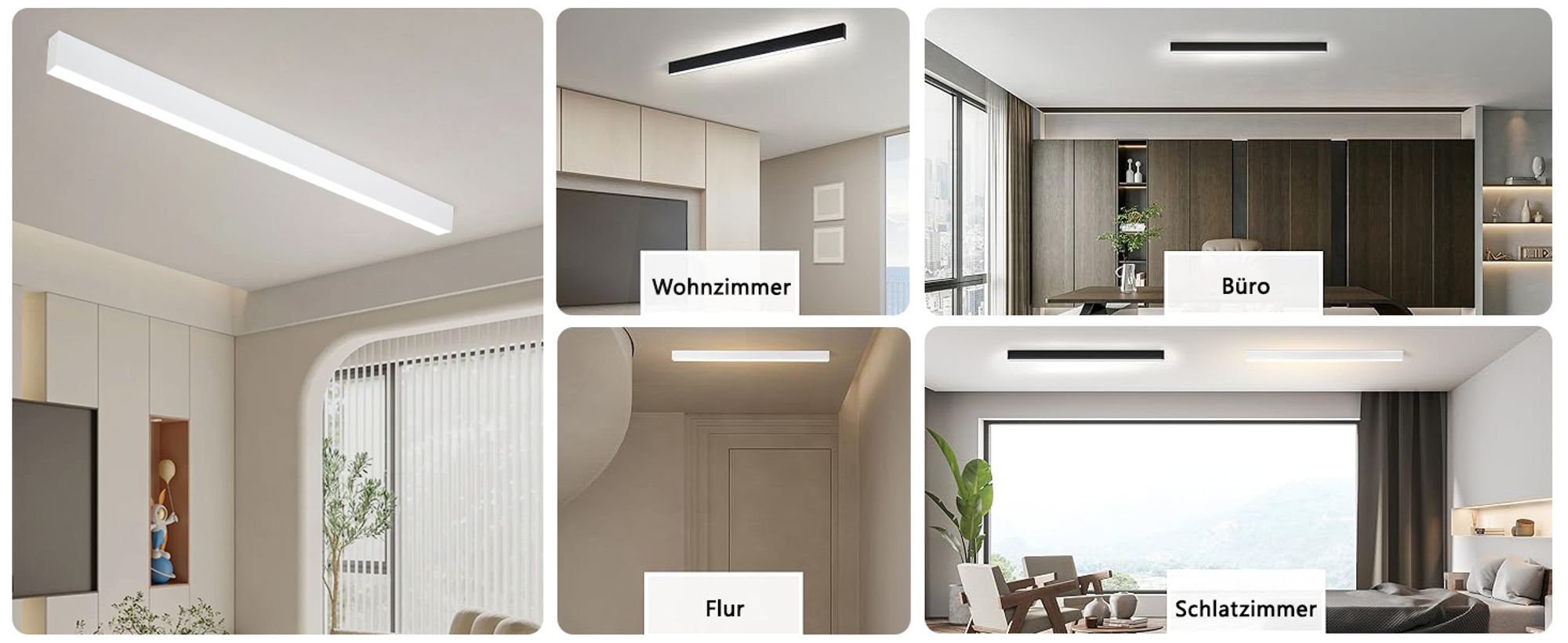 ZMH LED Deckenleuchte Wohnzimmer Deckenlampe 25W Modern Weiß Deckenbeleuchtung 80CM Dimmbar mit Fernbedienung für Schlafzimmer Küche Büro Esszimmer
