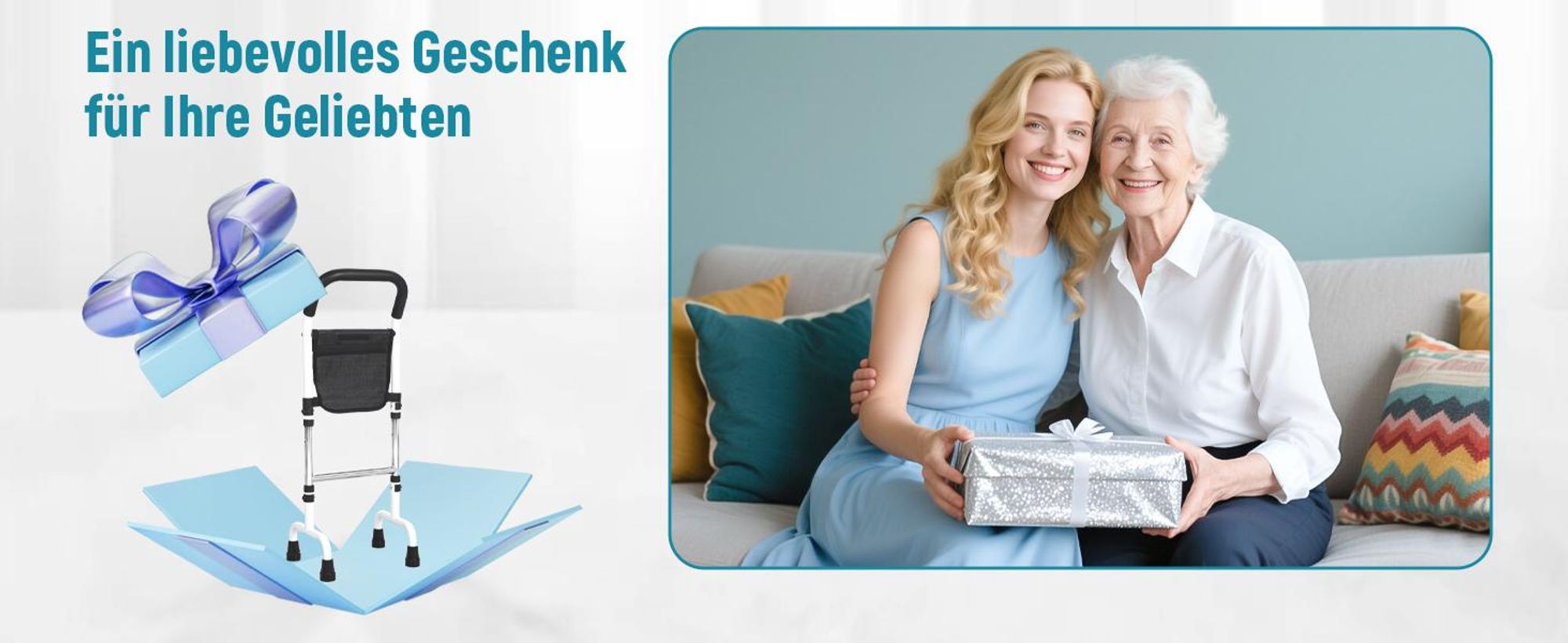 Aufstehhilfe, Aufstehhilfe Sofa, Gehhilfe für Senioren, Höhenverstellbar, Stehhilfe Stabilität, für Bett, Toiletten, Sofa, Stabile Stehhilfe Senioren