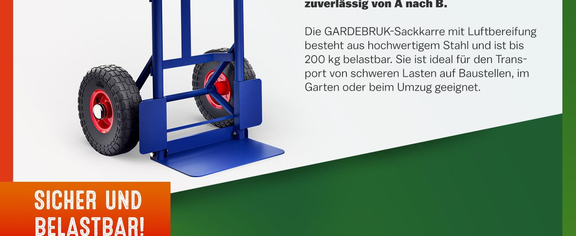 GARDEBRUK Sackkarre Klappbar 200kg blau