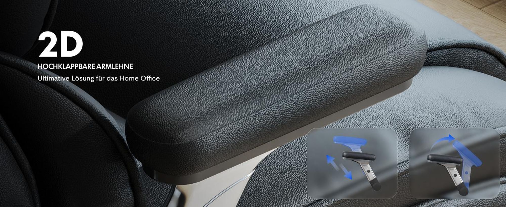 FLEXISPOT OS4 Ergonomischer XXL Bürostuhl bis 300 kg, Chefsessel mit dynamischer Lendenwirbelstütze, 63,5cm breitem Sitz und Gummirollen, Braun