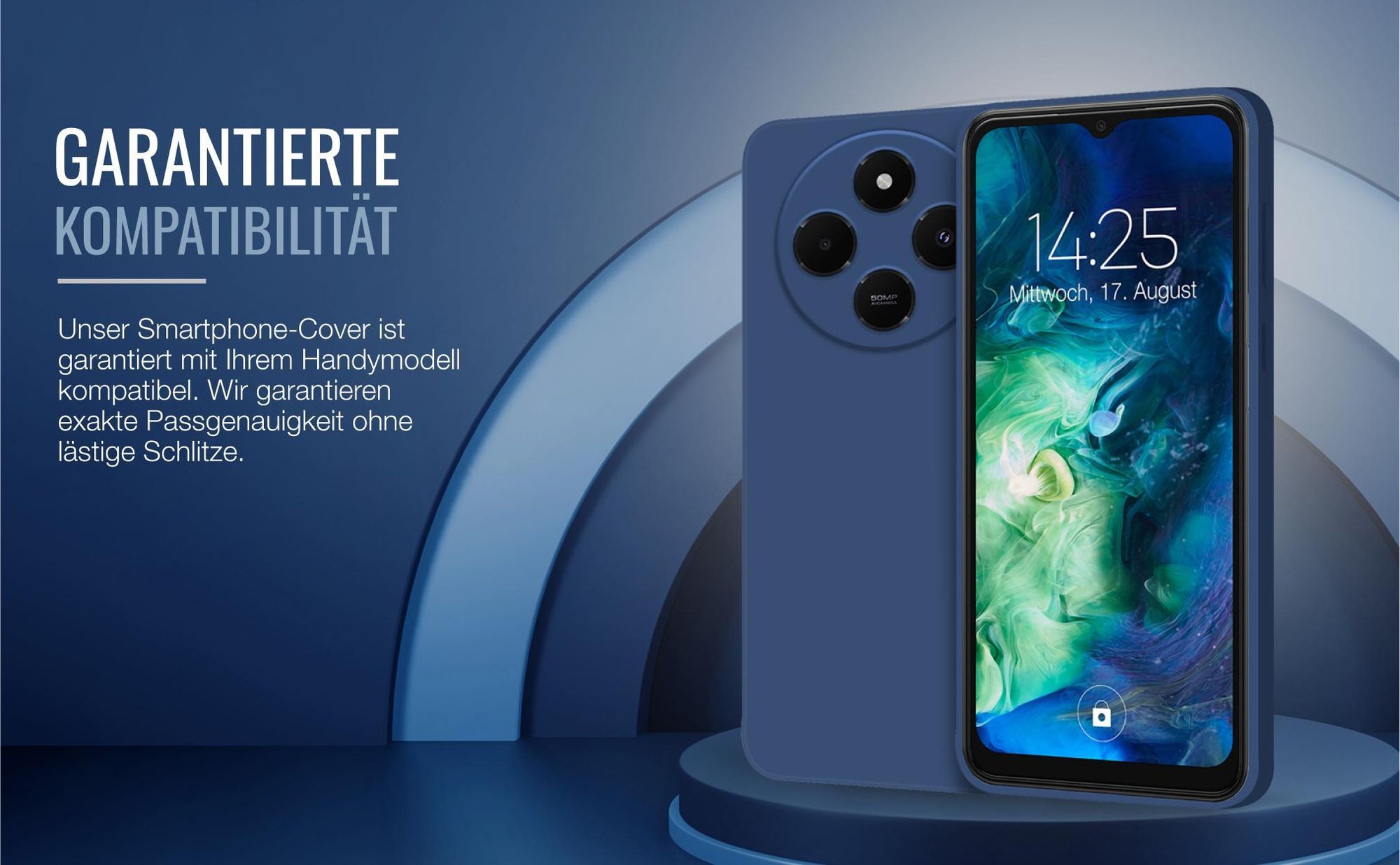 Exakt passgenaues Smartphone Backcover in Blau für Xiaomi Redmi 14C