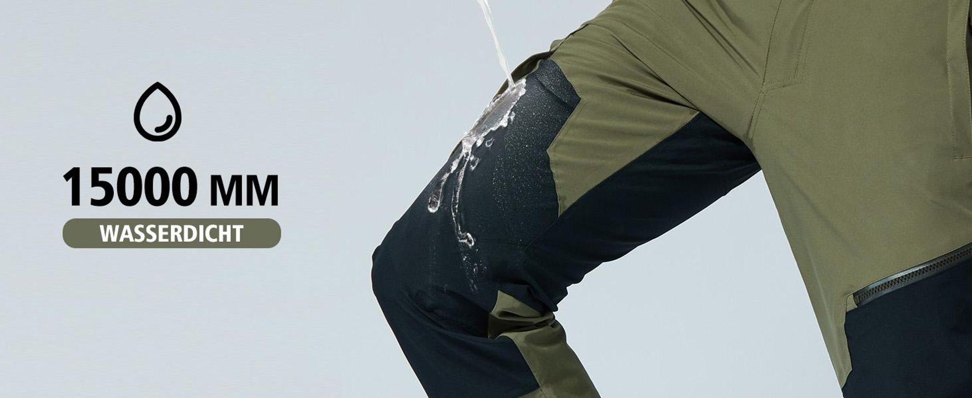 ATLASLAVA Hose Herren Wanderhose Wasserdicht Trekkinghose Atmungsaktiv Outdoorhose Männer zum Outdoor-Aktivitäten und Außenarbeiten, grün, L