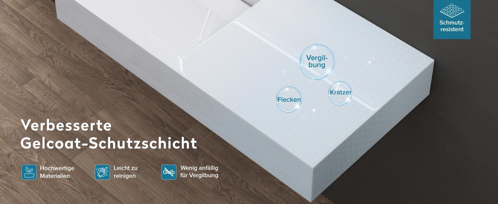 doporro Waschbecken Mineralguss Aufsatzwaschbecken Weiß Hängewaschbecken Mineralguss-Waschbecken BTH: 75x50x13 cm Colossum11