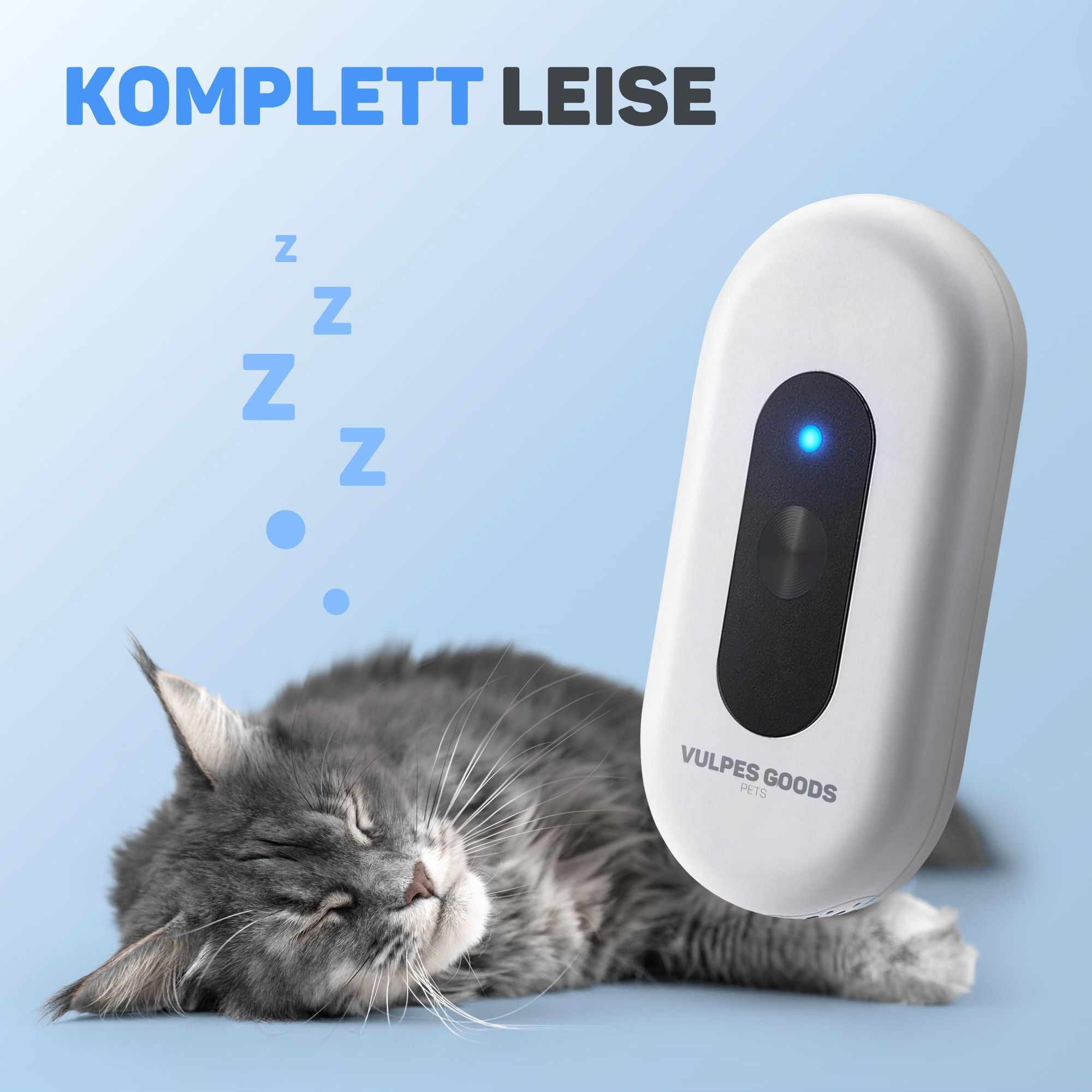 Vulpes Goods® atzentoilette Geruchsentferner, Katzenklo-Geruchsentferner, Air Eliminator, Aktiver Sauerstoff, Ozon & Ionen, Für alle Katzenstreu, Weiß