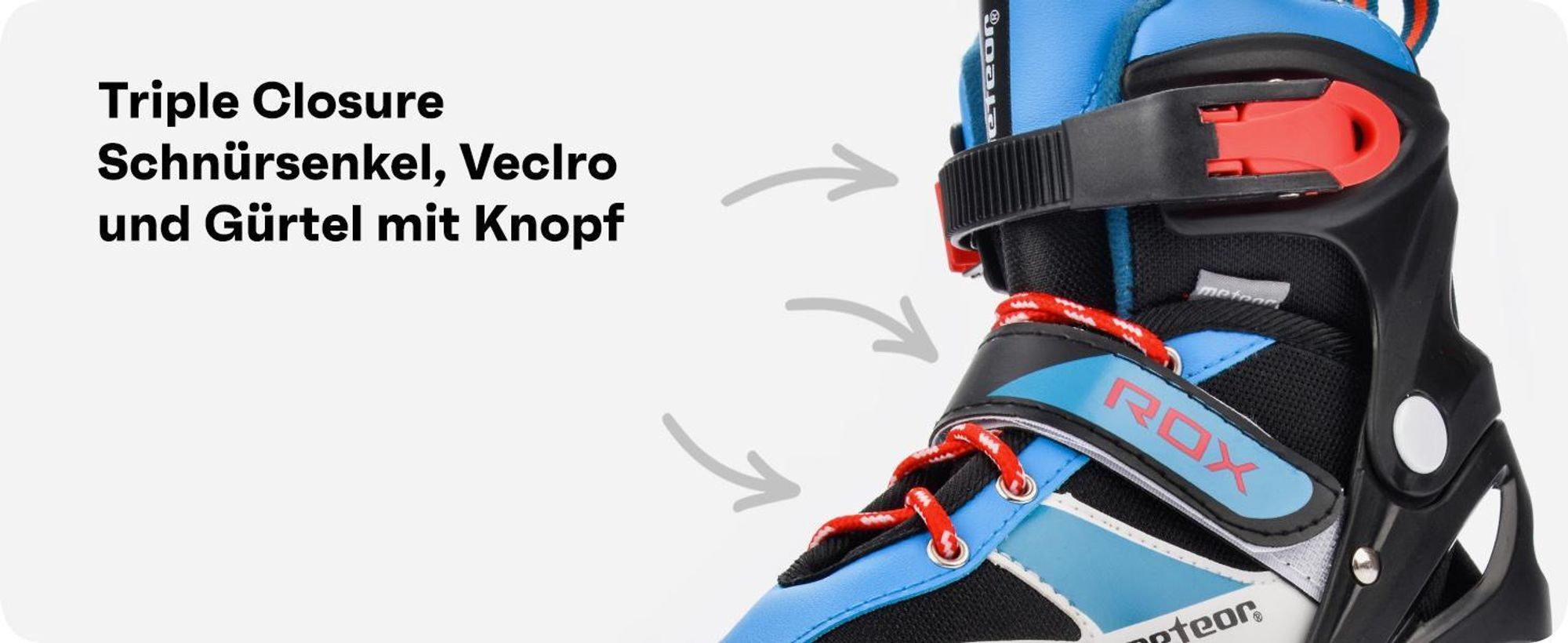 meteor ROX Inlineskates Kinder Inliner Rollschuhe Roller Blades Quad Skates Kinder Inlineskates S 30-33 türkis
