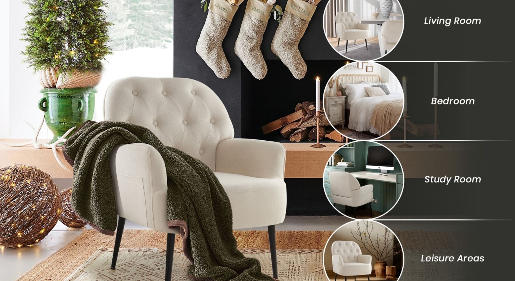 IWMH Sessel, Retro Fernsehsessel mit Metallbeinen, Ohrensessel mit Gepolsterter Rückenlehne, Loungesessel für Haus und Büro - Samt - Grau