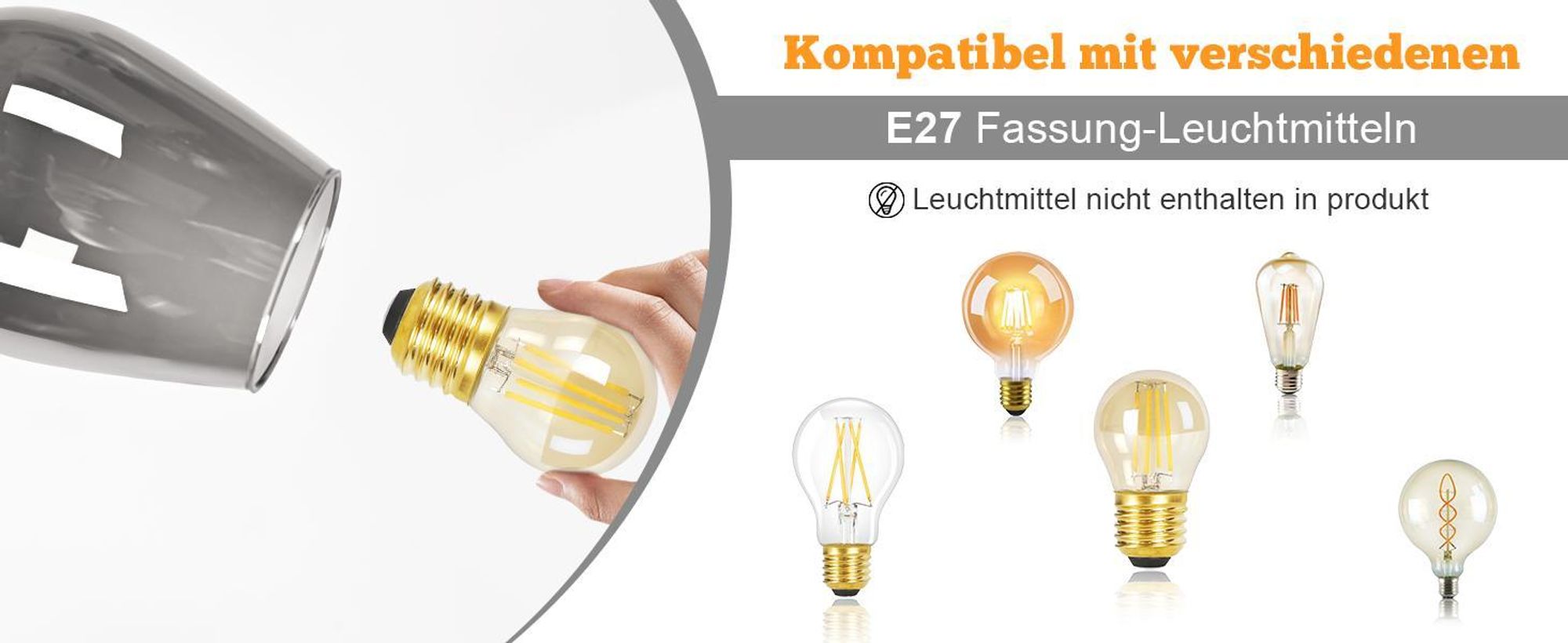 ZMH Pendelleuchte 4 Flammig Hängelampe Schwarz - Pendellampe E27 Vintage Hängeleuchte Glas für Esstisch Esszimmer Kücheninsel Hotel Wohnzimmer Ohne Lichtquelle