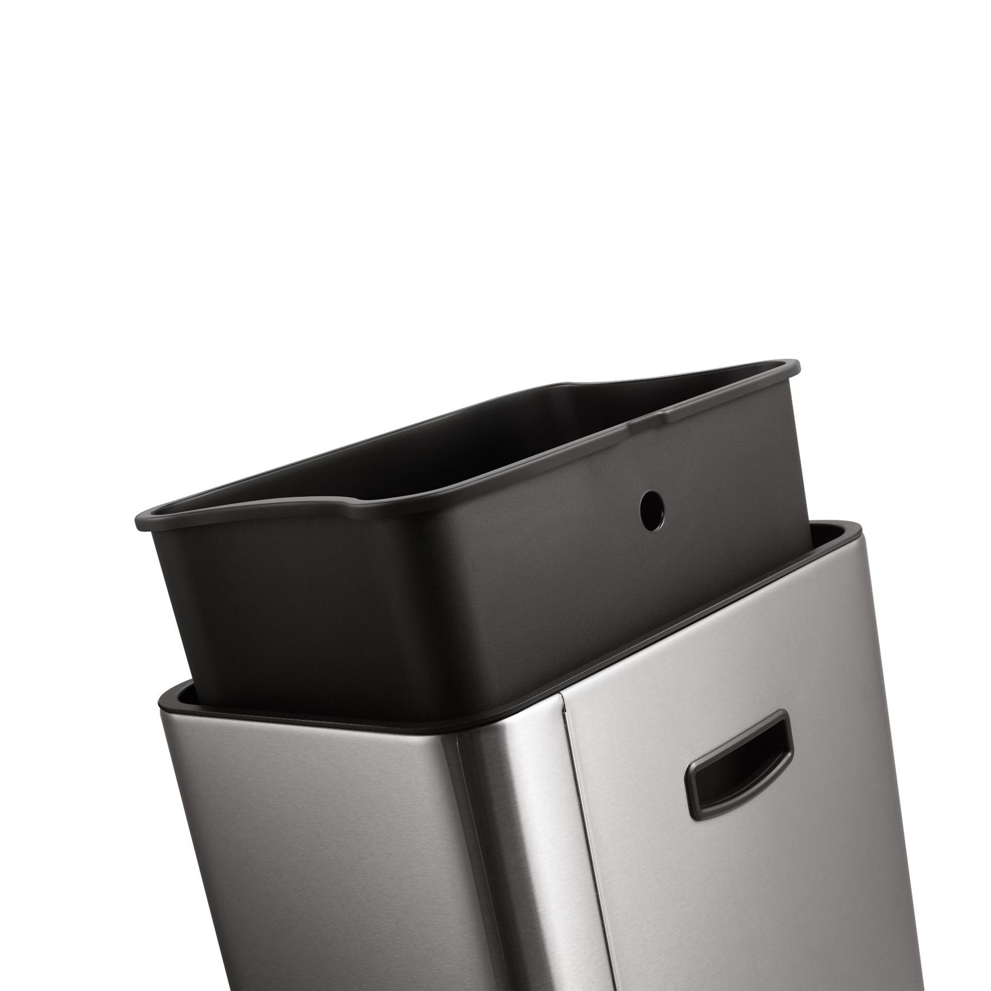 EKO - Mirage Sensor Poubelle 30 litres - Stainless steel Plastic - Inox mat, noir