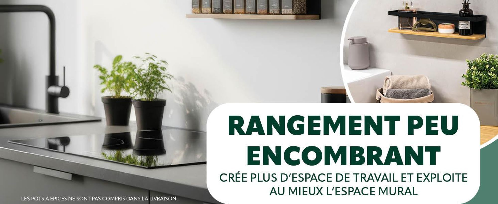 Étagère à épices dans la cuisine