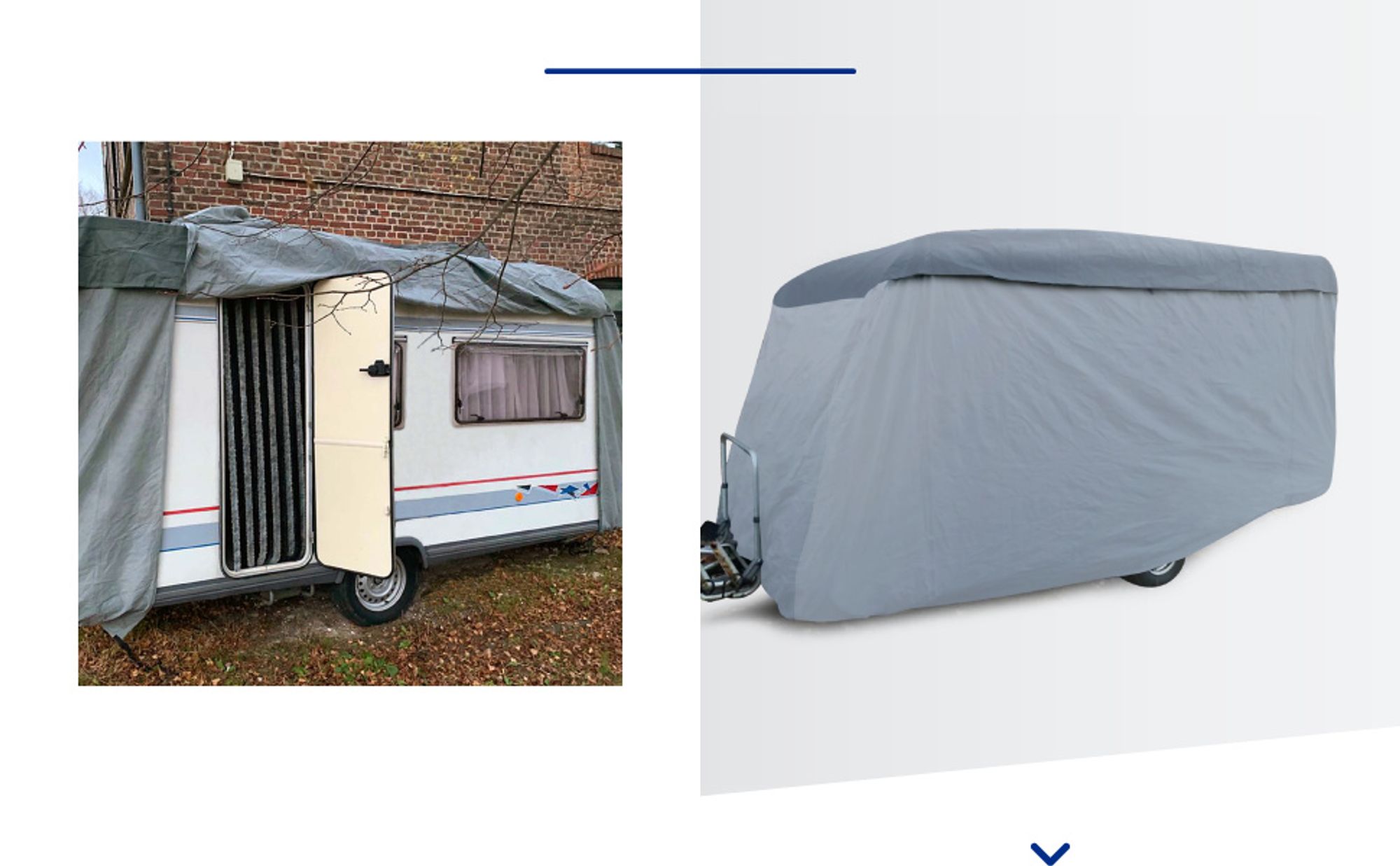 Wiltec Wohnwagen Schutzhülle Größe S 426 x 225 x 220 cm Plane, Abdeckplane für Caravan und Wohnmobil, Wohnwagenplane aus PP, Schutzhaube Abdeckung