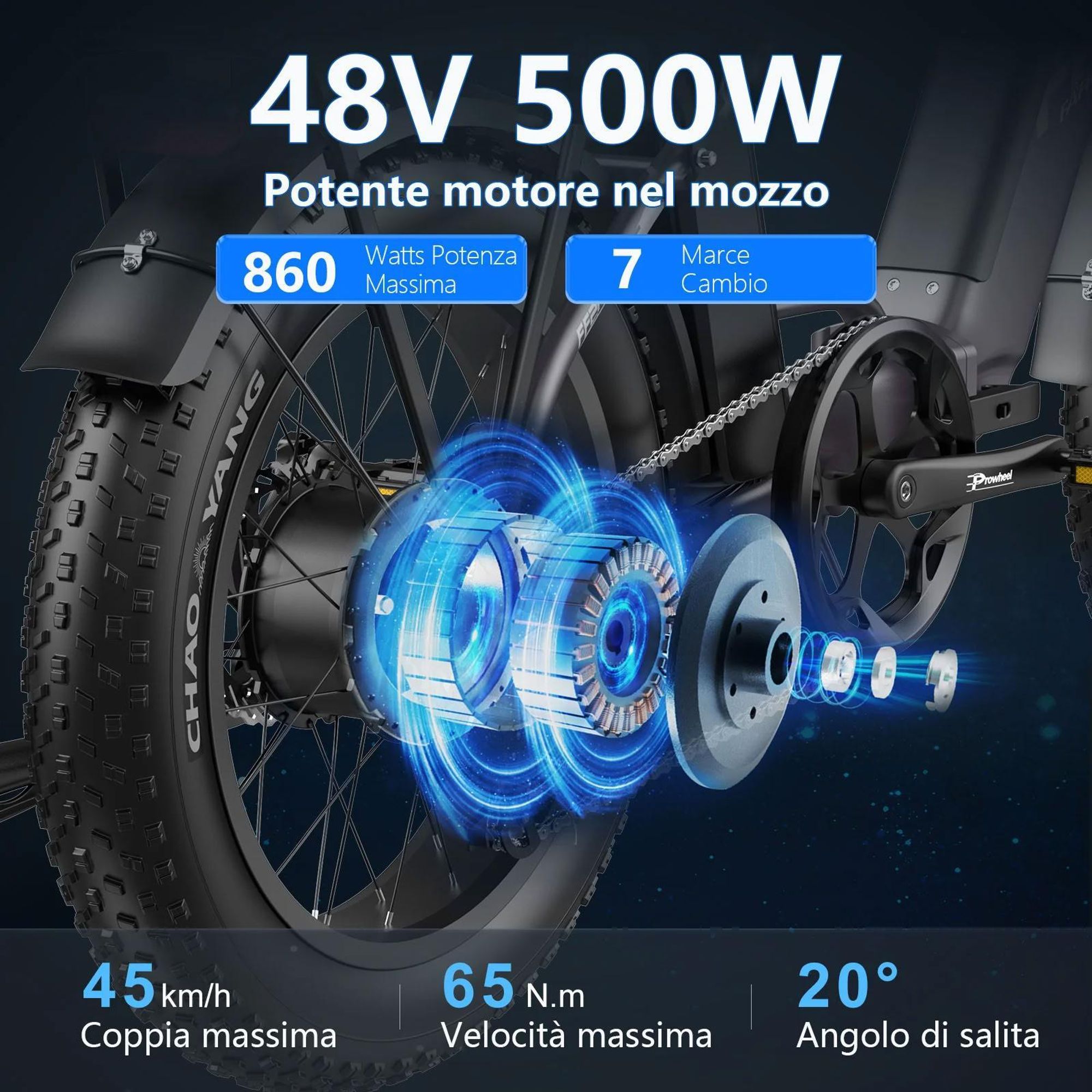Bicicletta Elettrica FAFREES FF20 Polar - Batteria 48V12*2AH 20 Pollici Pneumatico Freno A Disco Idraulico - Grigio Blu