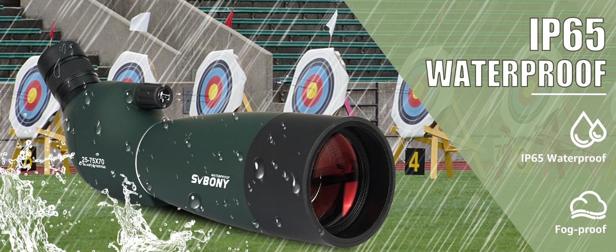 Svbony SV28PLUS monokulárny ďalekohľad, 25-75×70 mm, objektív BAK4 FMC, s adaptérom na telefón, taška na statív, na pozorovanie vtákov, astronómiu
