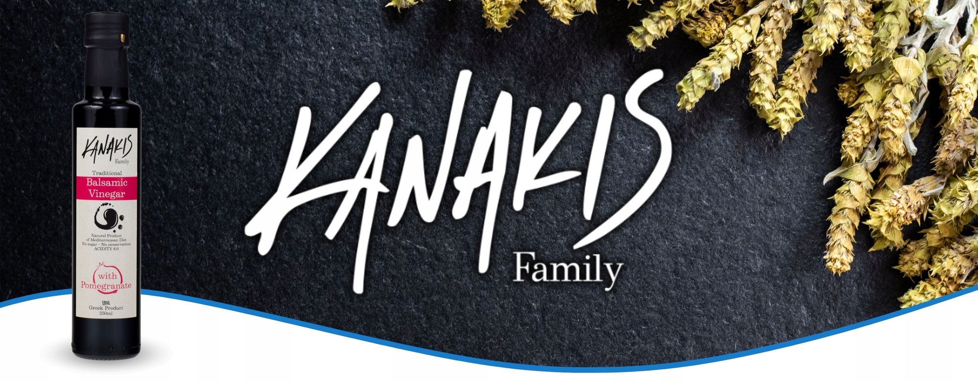Kanakis | Balsamico-Essig Mit Granatapfel - 250 ML - Süß-Saurer Geschmack - Elegante Flasche