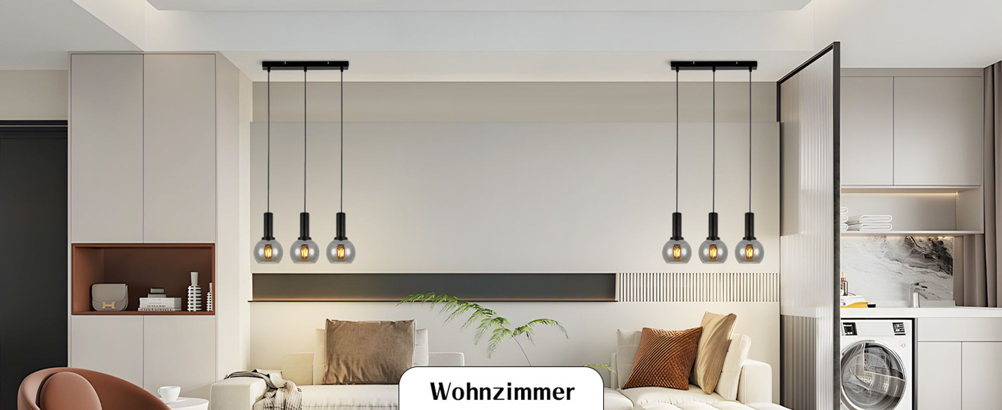 ZMH Hängelampe Wohnzimmer Pendelleuchte Glas 3 Flammig Hängeleuchte Vintage Esszimmerlampe Hängend E27 Pendellampe Esszimmerlampe Höhenverstellbar für Schlafzimmer Arbeitszimmer(ohne Leuchtmittel)