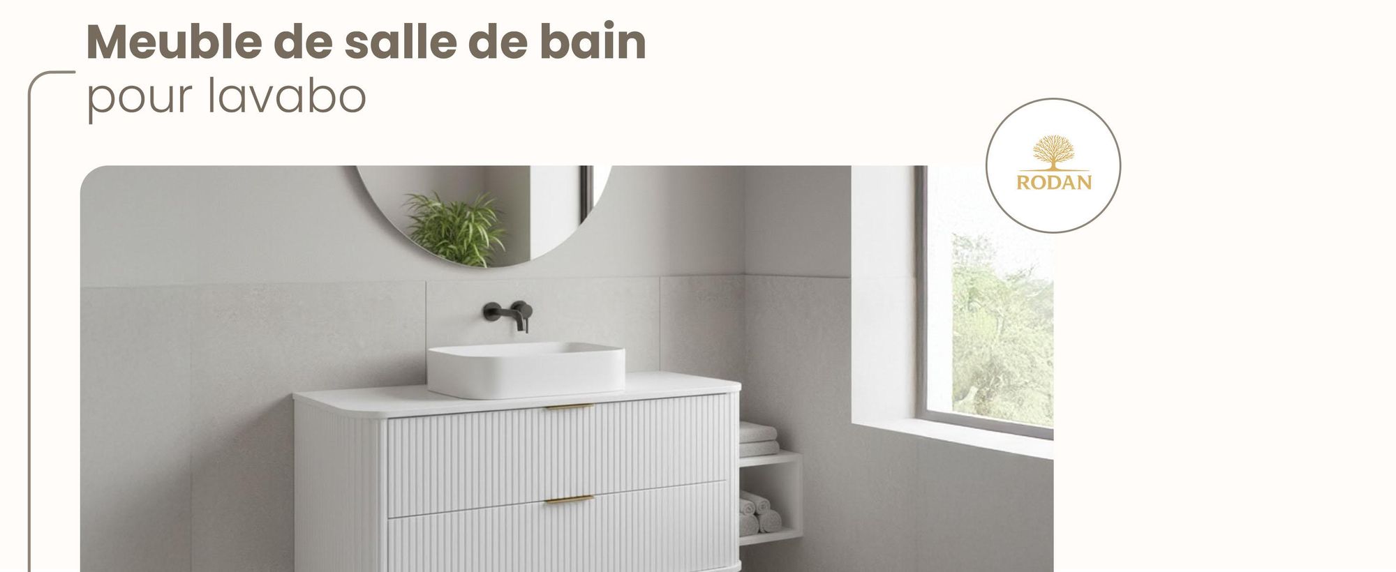 Armoire salle bain 120 cm Blanc Mat Boi meubles bas More actions