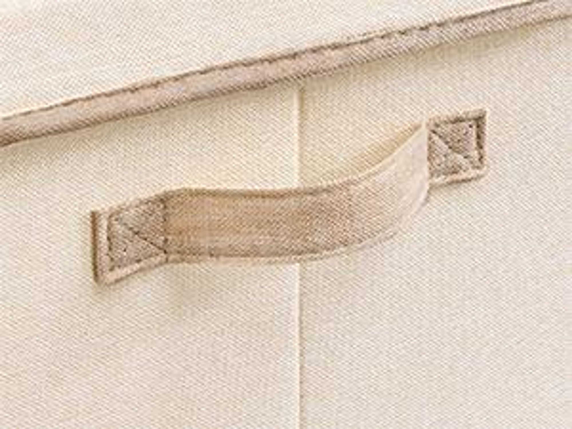 SONGMICS Aufbewahrungsboxen 3er-Set, Ordnungsbox, stapelbar mit Griffen, 43 x 30 x 30 cm, beige