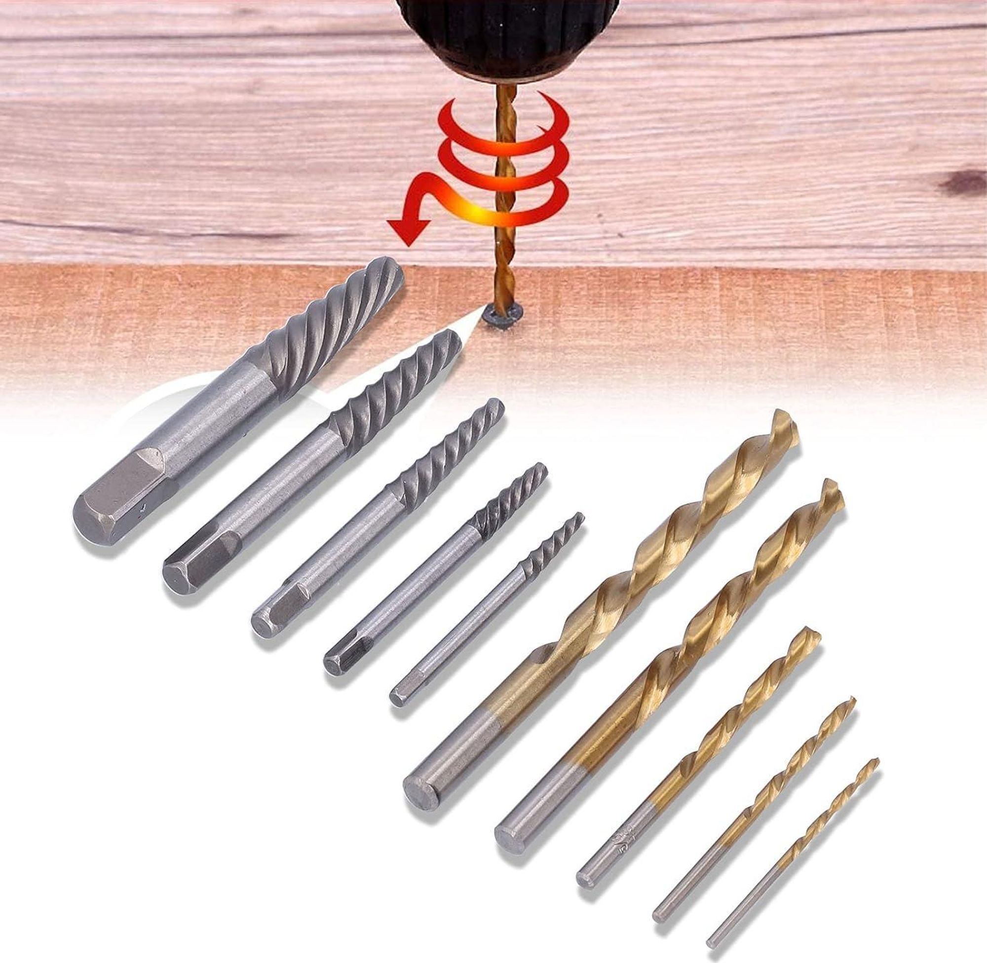 SATRA | Schraubenausdreher Set, 10tlg, Schrauben Ausdrehwerkzeug, Linksdreher Set, Schraubenentferner, Linksbohrer