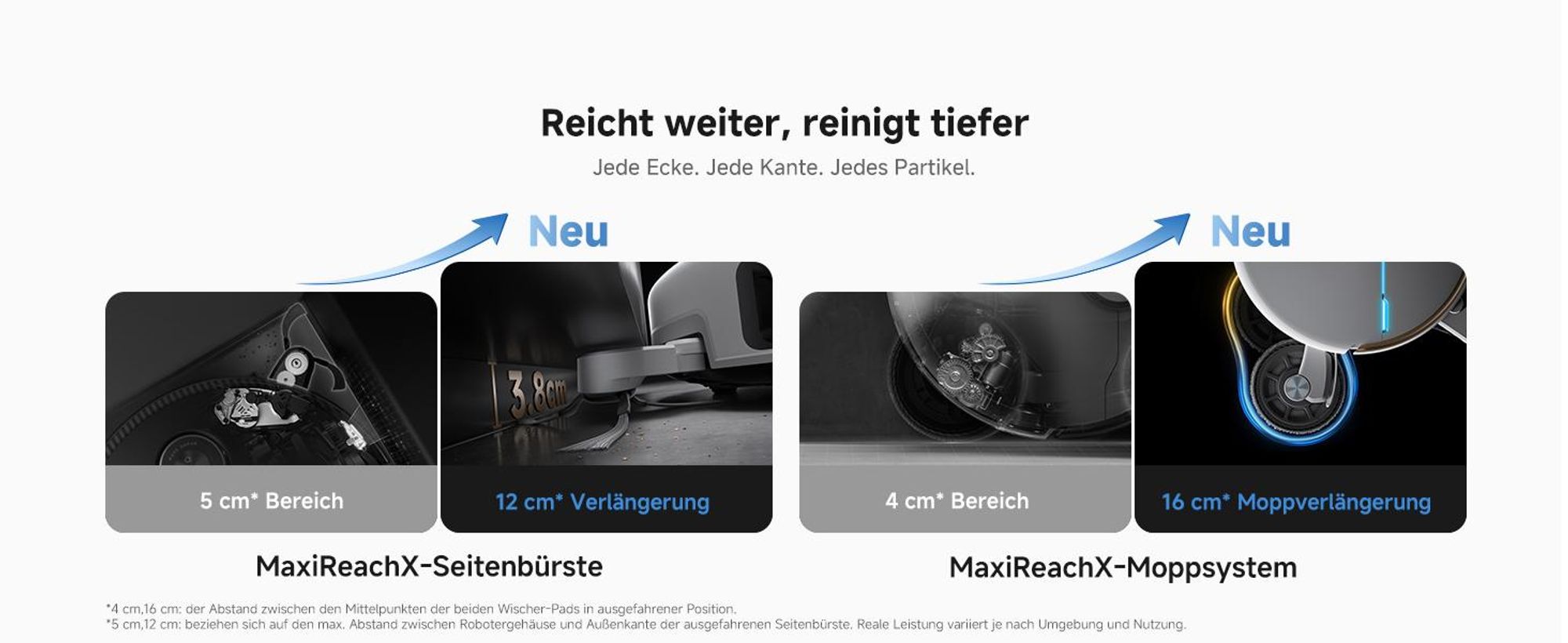 MOVA V70 Ultra Complete Saugroboter, 40000 Pa, MaxiReachX™ Kantenreinigung, 9 cm Hindernisüberwindung, EcoCyclone™ Staubabsaugung, All-in-One Station