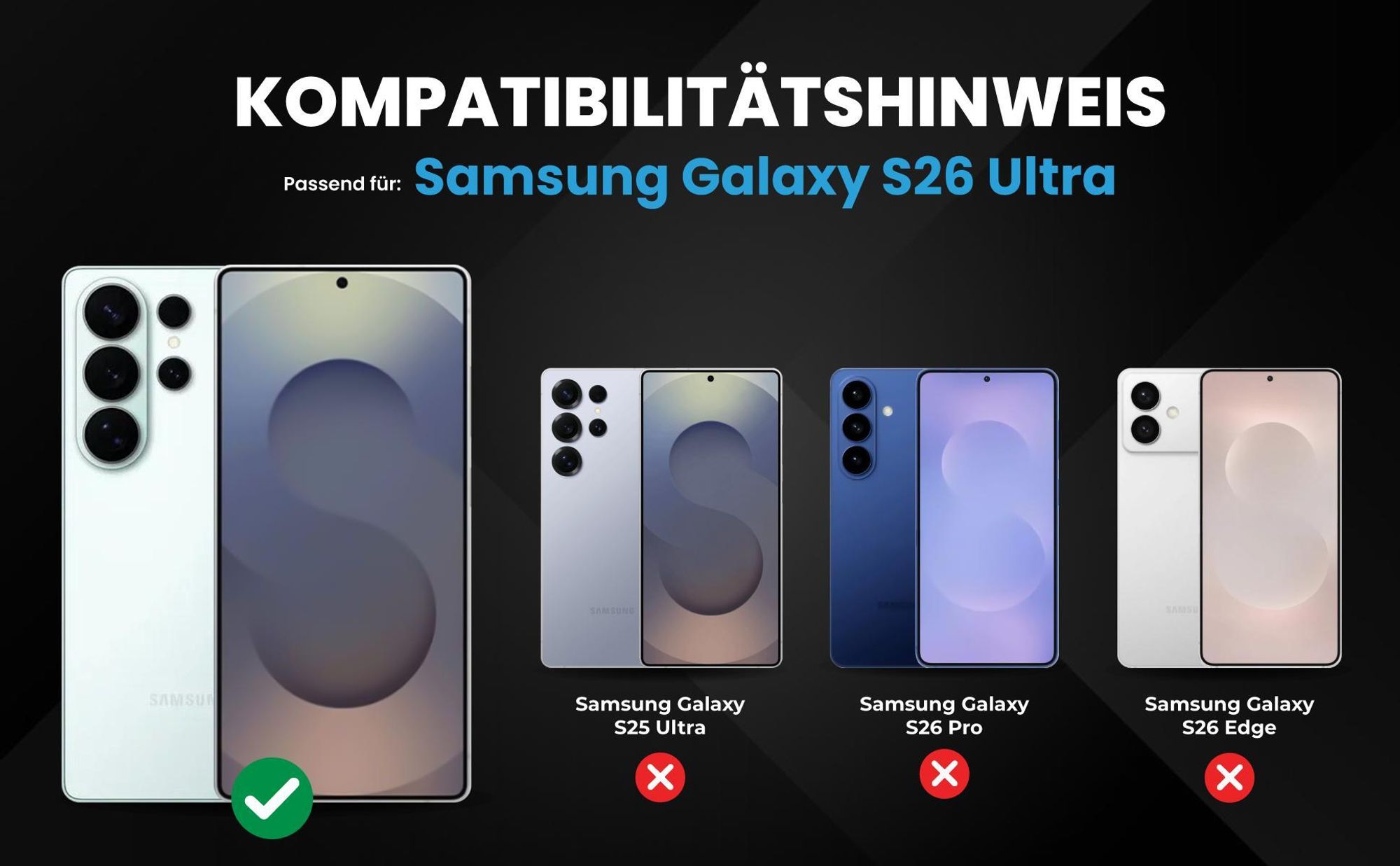 Kompatibilitätshinweise Hülle für Samsung Galaxy S26 Ultra