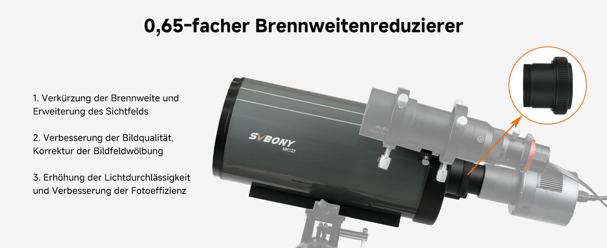 SVBONY MK127 Teleskop Maksutov Cassegrain, katadioptrisches Teleskop für Astronomie, 127mm f/11.8 Tragbares Design für Mond- und Planetenbeobachtungen