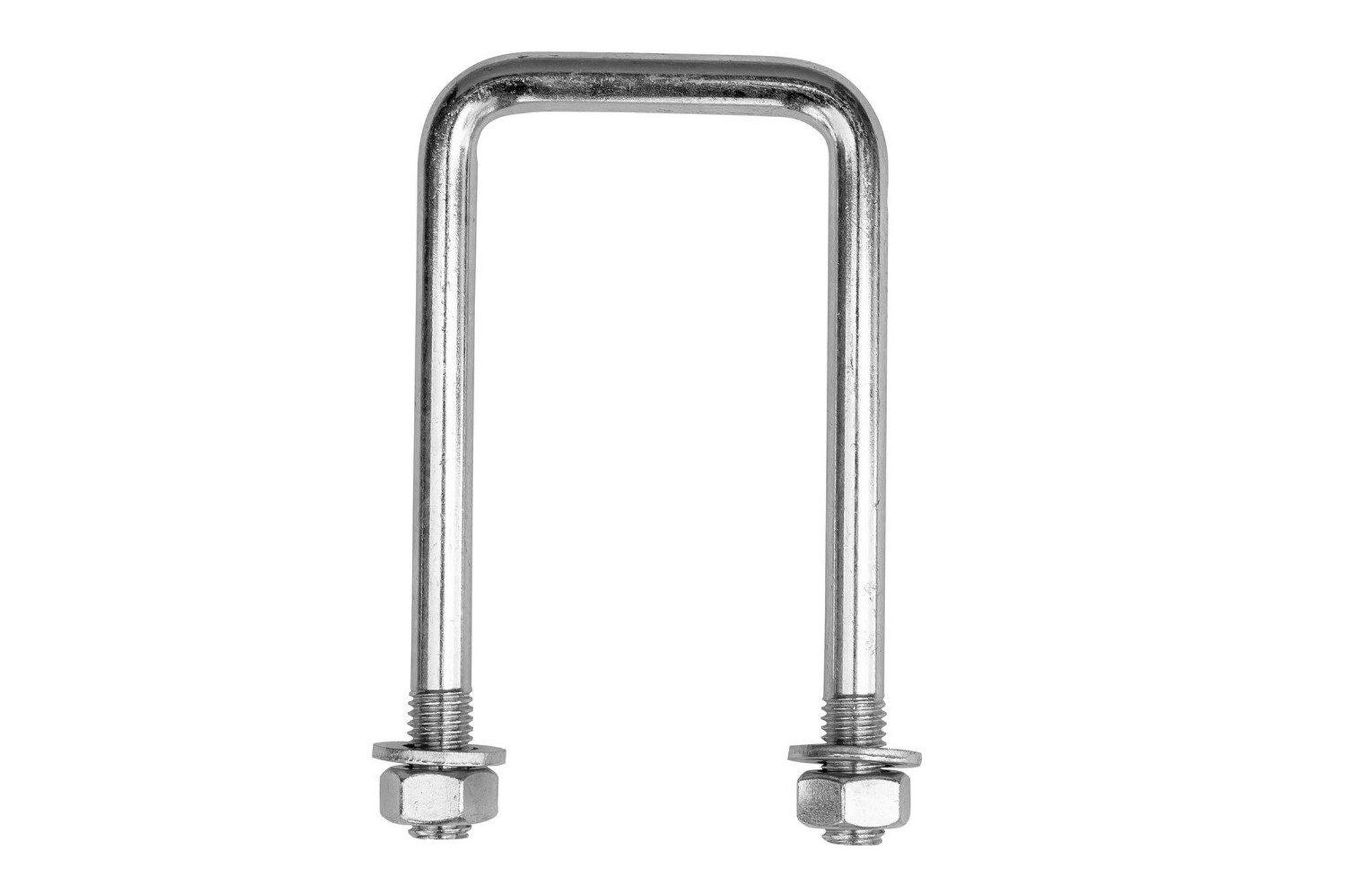 DROMET Quadratrohrbügel M12 105x42 mm Bügelschraube verzinkt für PKW-Anhänger
