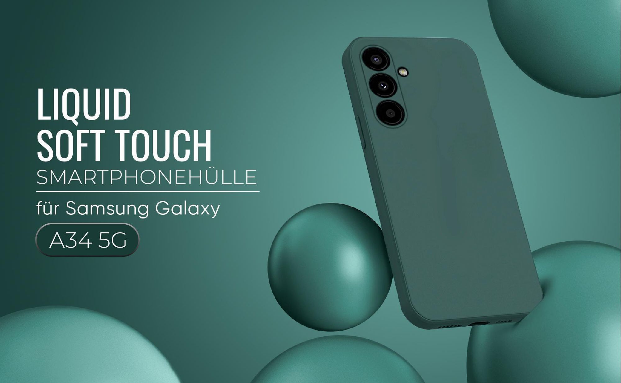 Liquid Soft Touch Smartphone Hülle in Grün für Samsung Galaxy A34 5G
