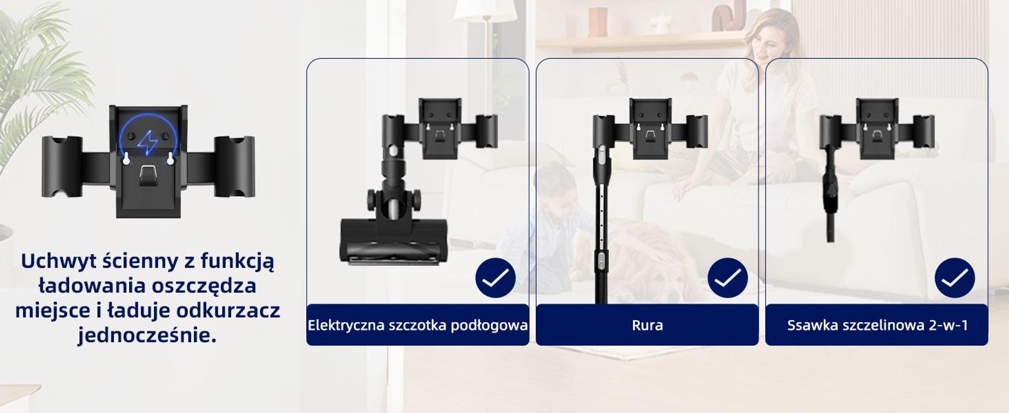 Odkurzacz akumulatorowy 45000Pa 600W, 50 min, Odkurzacze ręczne bezprzewodowy, LED ekran, 8-cyklonowy, szczotka anti-splątanie