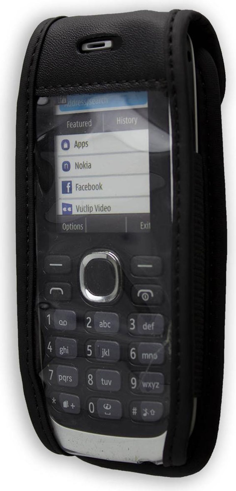 caseroxx Ledertasche mit Gürtelclip kompatibel mit Nokia 113 aus Echtleder, Tasche mit Gürtelclip und Sichtfenster Bild 2