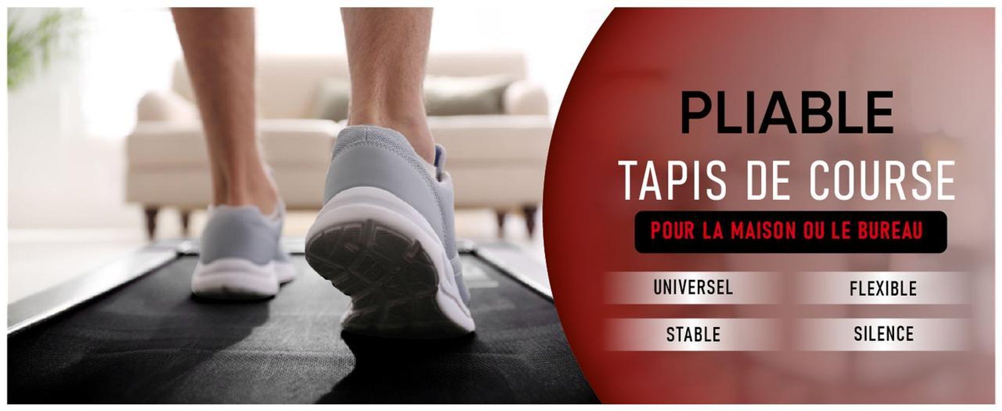 Tapis de course Walden F2600 2 en 1 Walking Pad pliable jusqu'à 10 km/h Appareil de marche électrique sous table Home Office Silencieux Télécommande Écran LCD Capacité de charge 110 kg