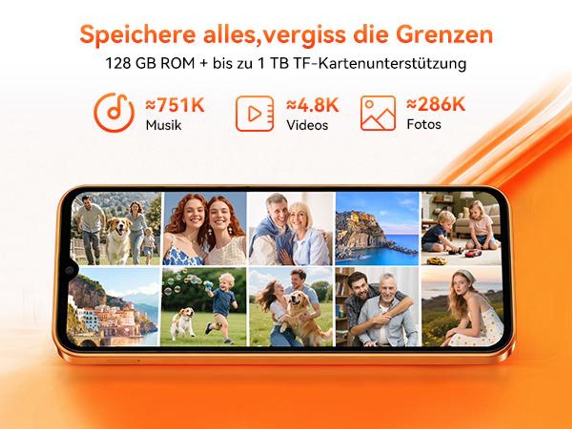 Blackview Wave 10C smartphone Ohne Vertrag, Android 16, 6.88", 120Hz, 1080p, Dual SIM, Face ID, 5000 mAh, Gemini AI, DokeOS 5.0, 1080p, 4G