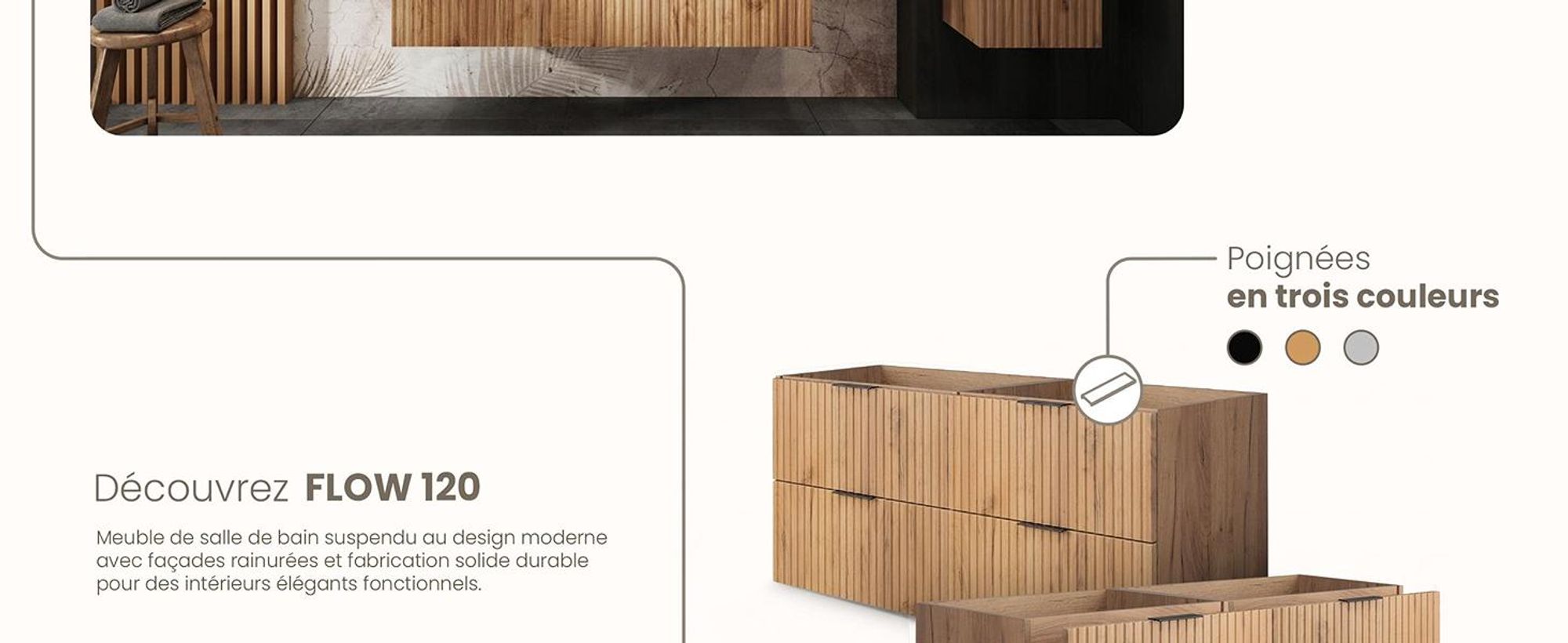 RODAN, meuble de salle de bain, armoire moderne, meuble sous vasque, meuble sous lavabo