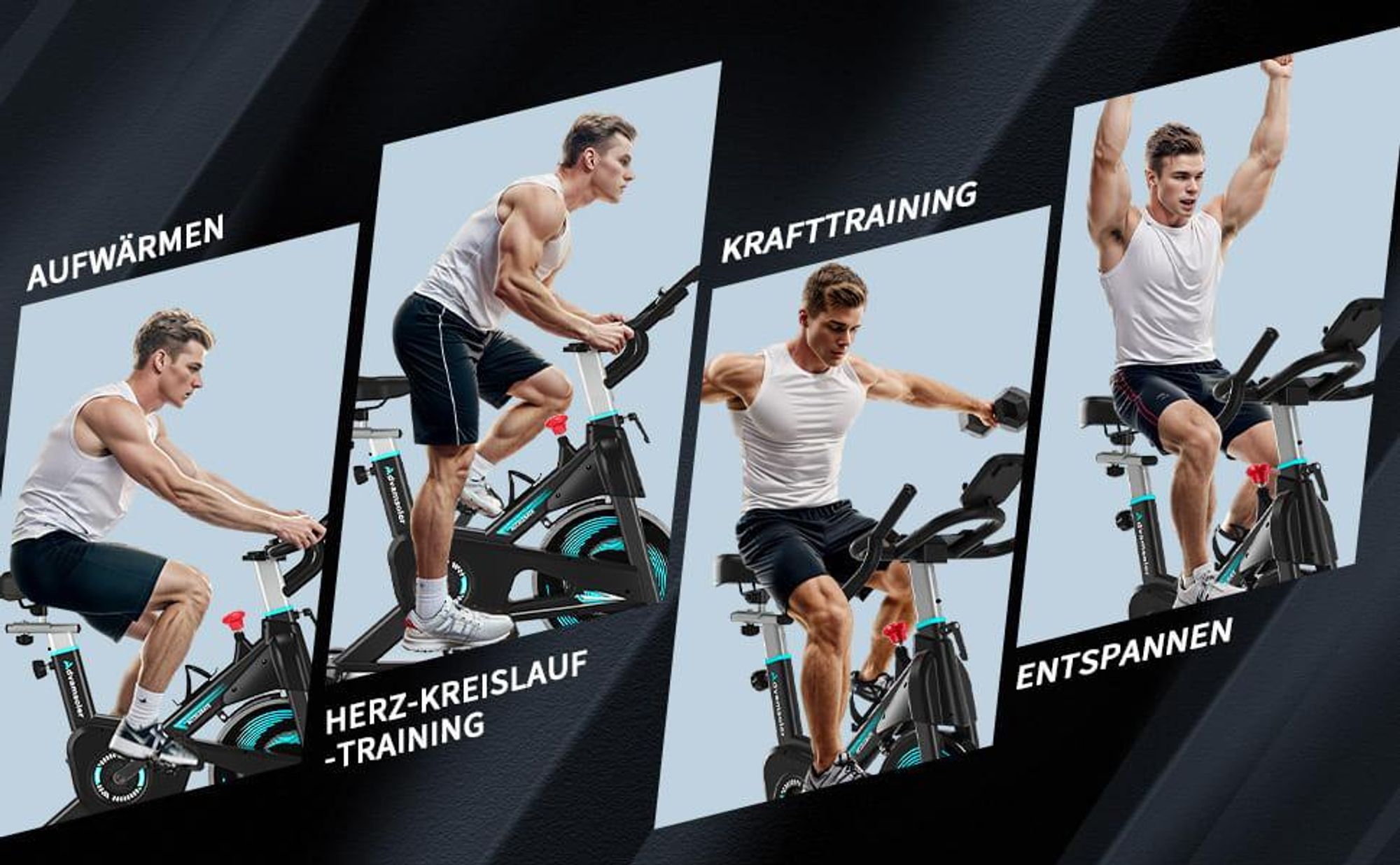 Heimtrainer Fahrrad mit App, Ergometer Hometrainer Fahrrad mit Verstellbarem Widerstand, Leises  Bike Indoor mit LCD-Monitor, Belastbar 160 kg