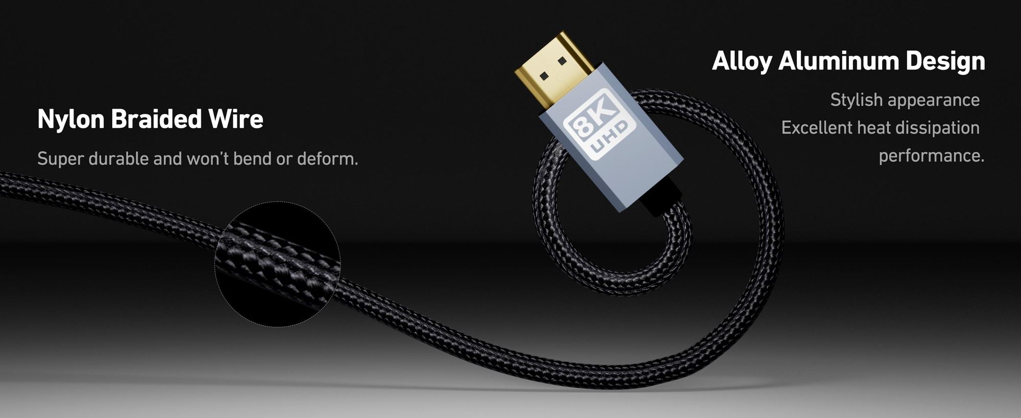 BENFEI HDMI-Kabel 8K HDMI Kabel 1.8m 48Gbps Ultra High Speed