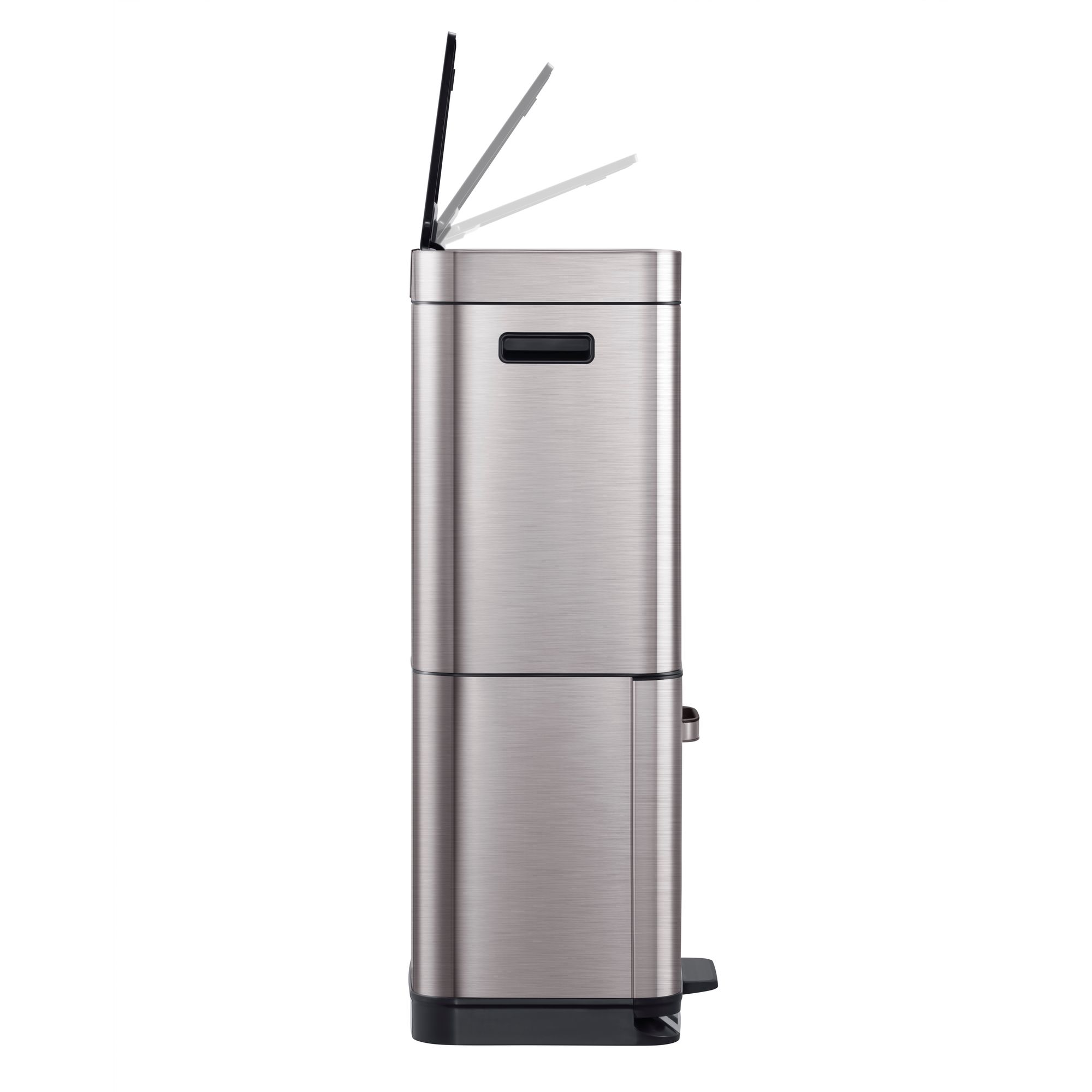 EKO - Himalaya Sensor Recycler Abfalleimer 35+25 Liter - Stainless steel Plastic - Grau, Matt Edelstahl