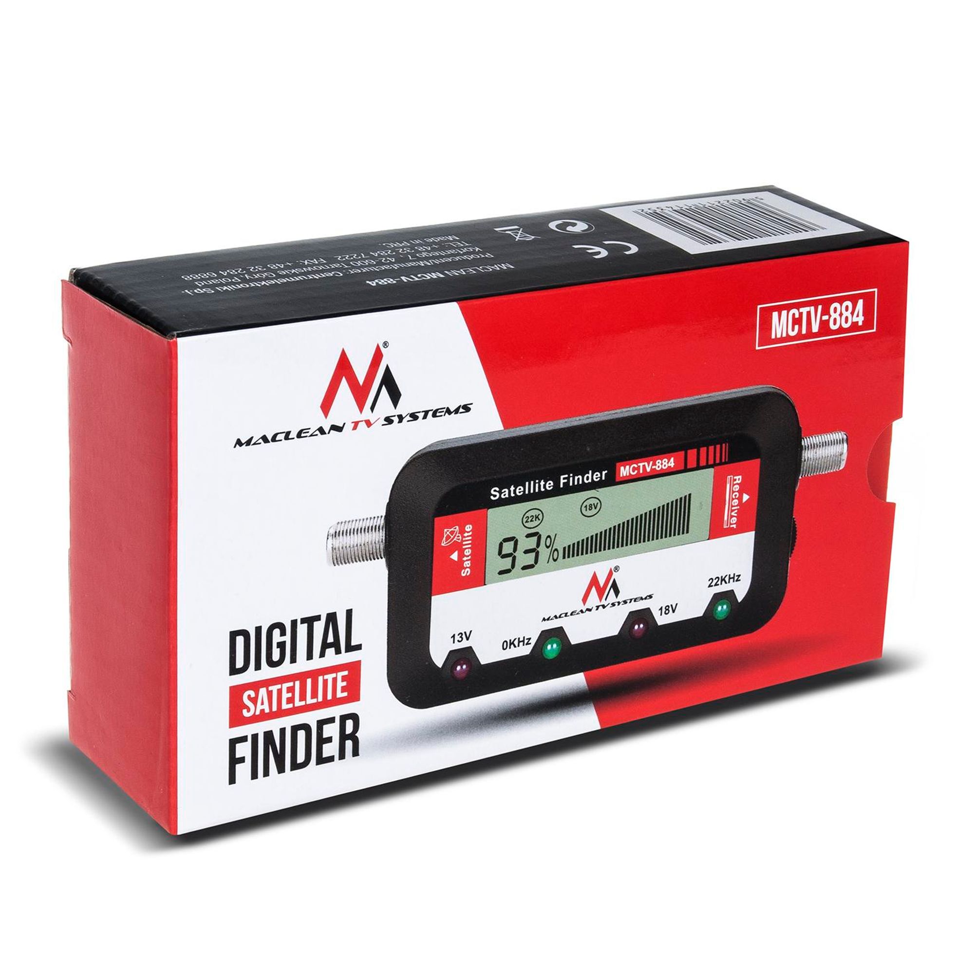 Digital SAT Finder Signal Sucher Satelliten Messinstrument inkl. Koaxialkabel 25cm