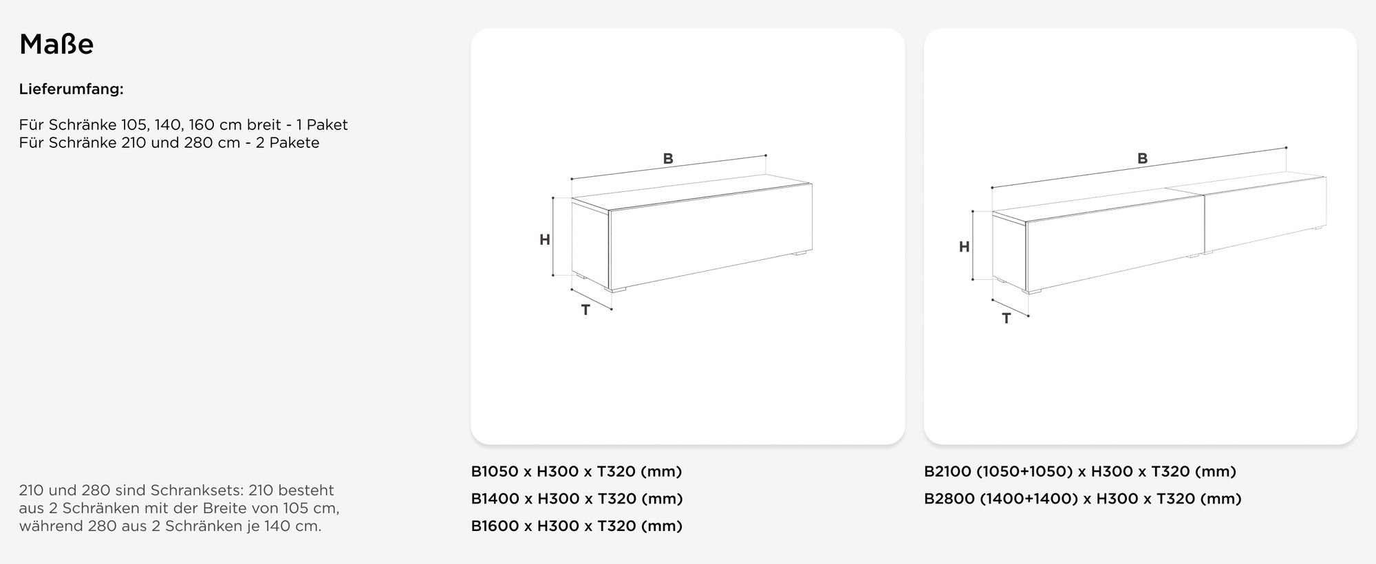 Platan Room TV Lowboard 140 cm breit KASCHMIR Fernsehschrank hängend oder stehend Hängeboard Board Schrank für Wohnzimmer Wandschrank MATT