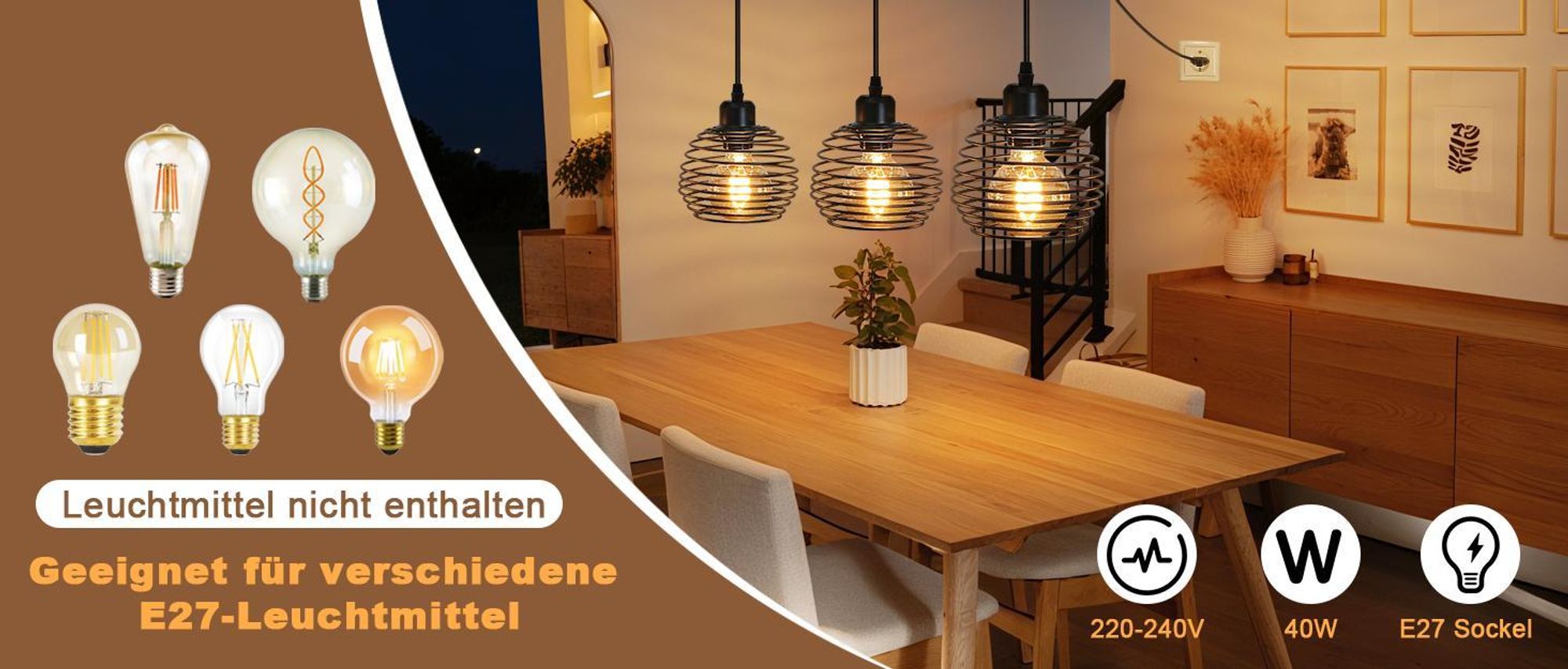 ZMH Lampe à suspendre Vintage Lampe à suspendre 1 flamme : noire industrielle Lampe à suspendre avec fiche et interrupteur Lampe à suspendre Douille E27 avec 4.5M de câble Lampe rétro suspendue pour chambre à coucher salon cuisine
