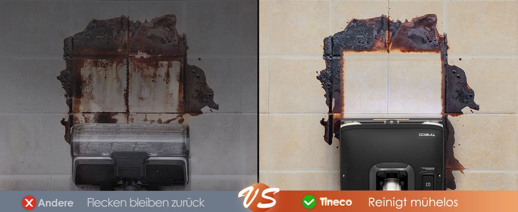 Tineco FLOOR ONE S9 Master Nass Trockensauger, StreakFree-Abzieher, ThermoBlast-Tech, Warmwasser-Wischen, 9,9 cm Höhe, 23 kPa, Flashdry Selbstreinigen