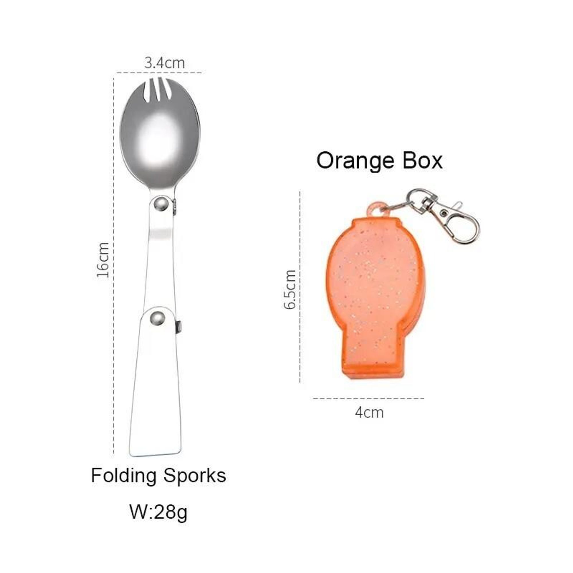 Campingbesteck Feldbesteck faltbar Edelstahl Gabel Messer Löffel 16 cm Outdoor