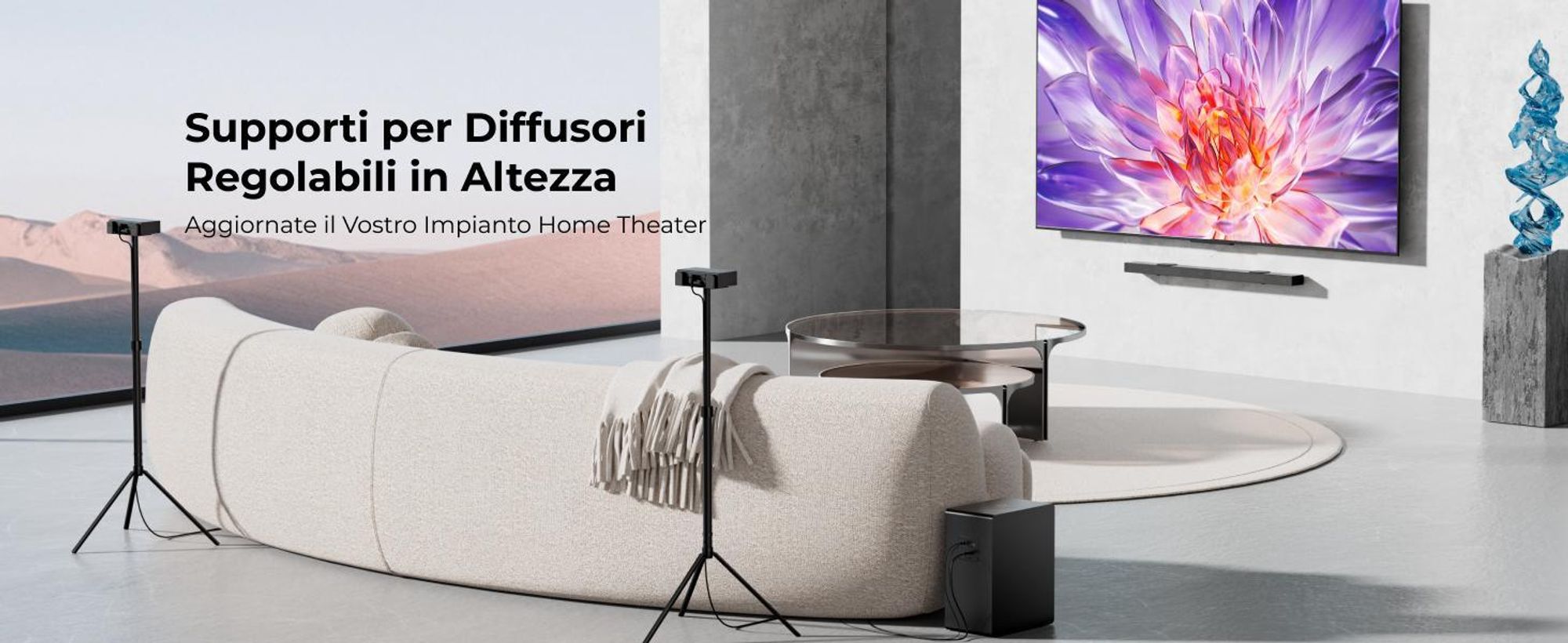 Steady S80 - 1 coppia di supporti per i diffusori della soundbar Nova S80