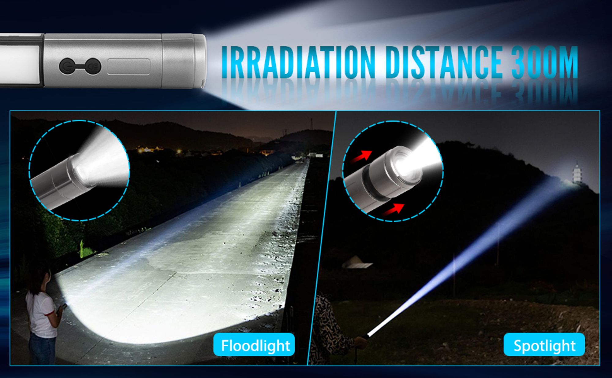 2-in-1einziehbare Campingleuchte,tragbare faltbare Campingleuchte,kabellose Taschenlampe,Campingausrüstung,3000mAh LED-Multifunktionslaterne mit Haken