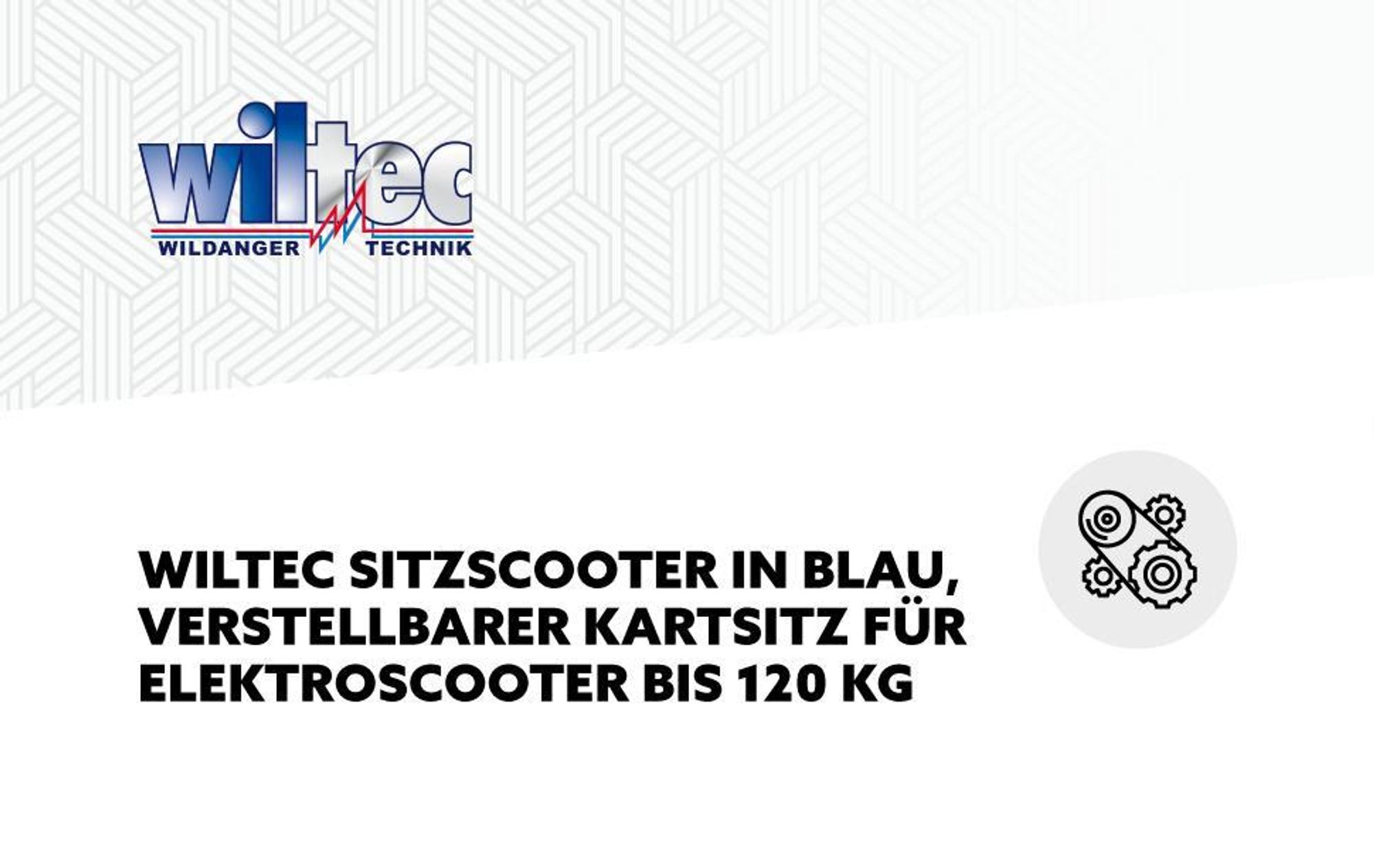 Wiltec Sitzscooter Blau, verstellbarer Kartsitz für Elektroscooter bis 120 kg, Sitzscooter kompatibel mit Hoverboards, ergonomischer Sitz